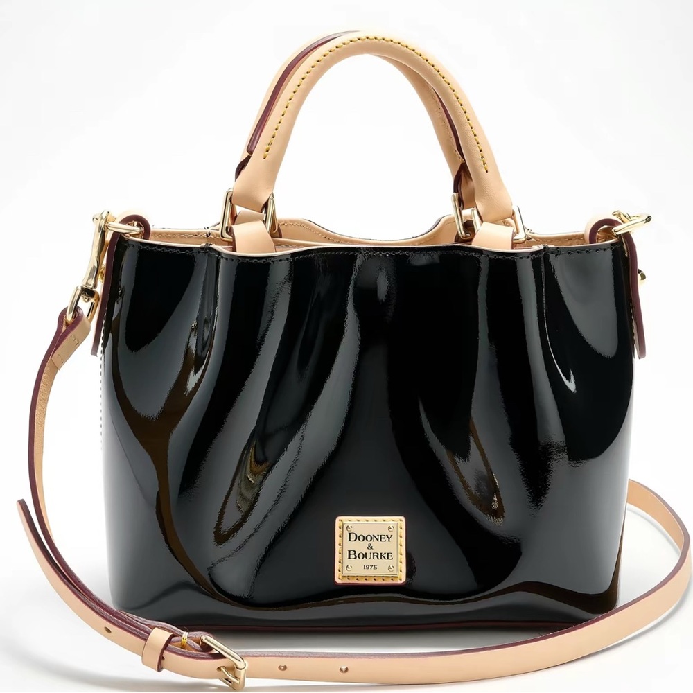 Dooney & Bourke Patent Leather Mini Barlow w/ Crossbody Strap